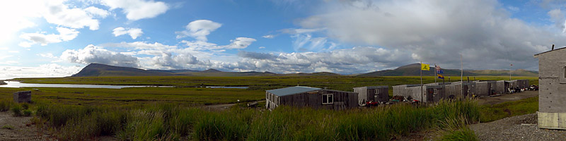 A sunny day at the Cripple River Camp.