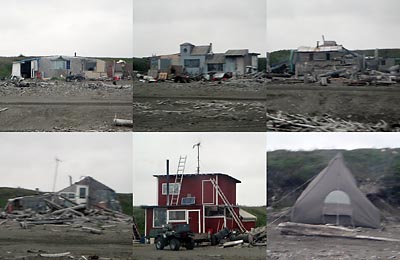 Plywood and Scrap homes near Nome.